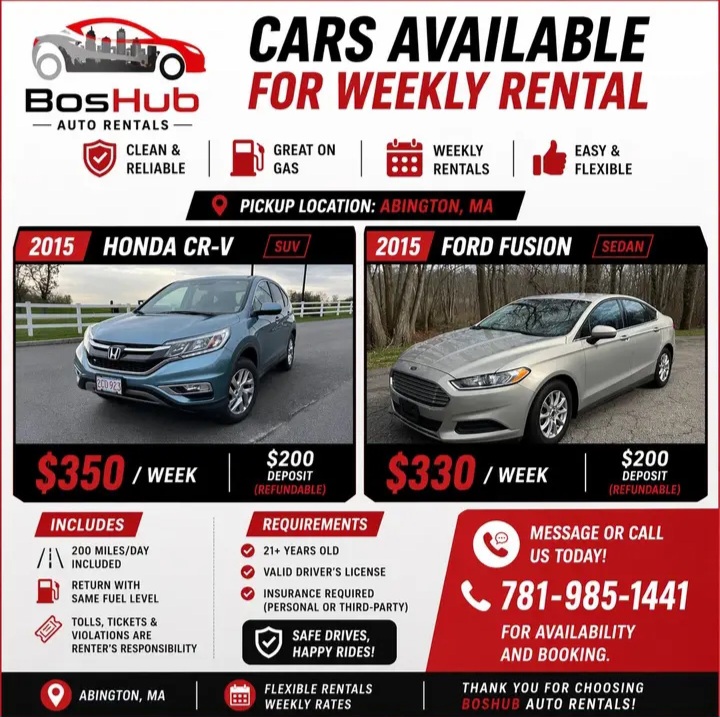 🚗 Cars Available for Weekly Rental in Abington - Cars in Abington - Image 1 of 4