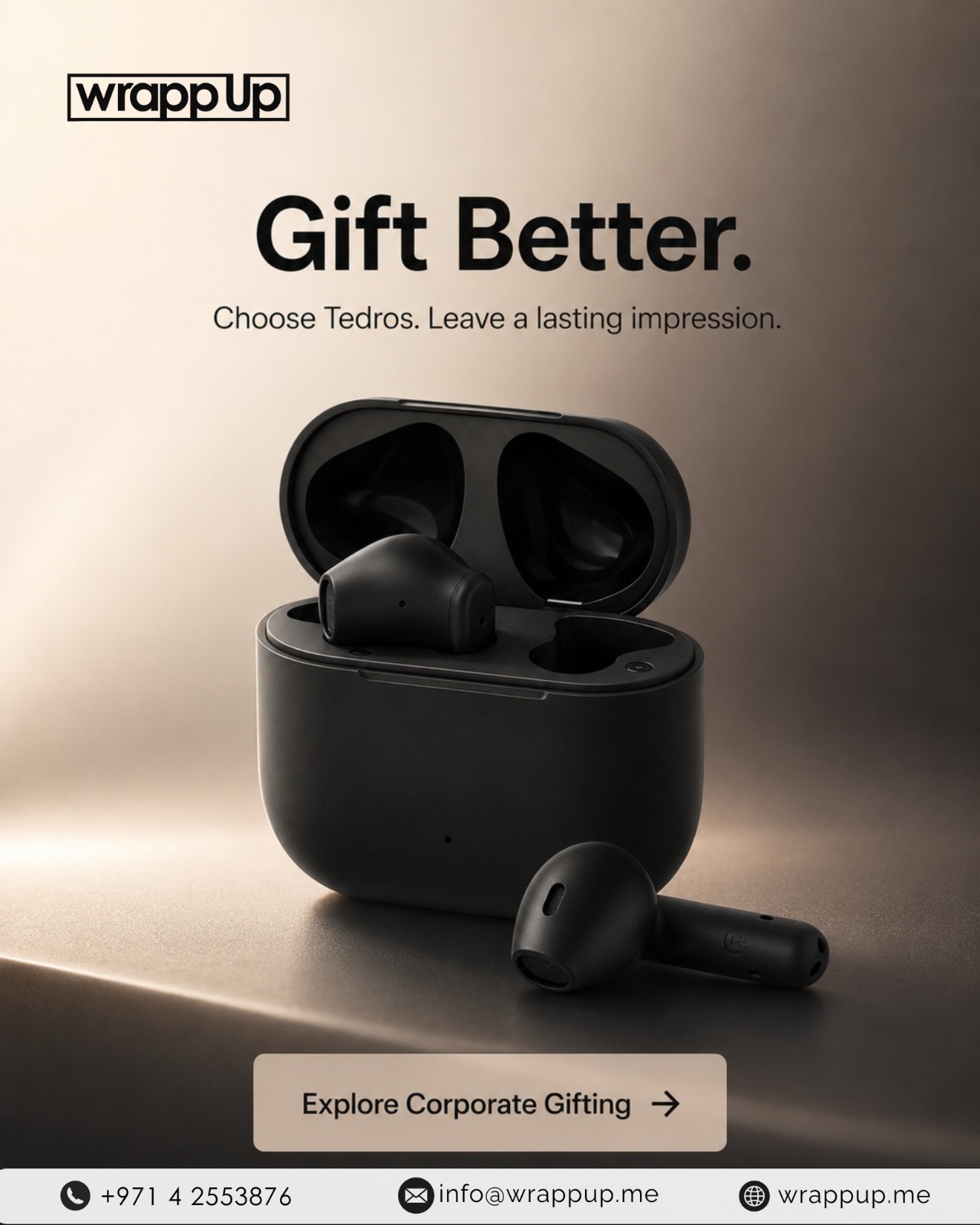 Tedros Wireless Earbuds - Premium Corporate Gift Sets in Dubai UAE - Accessories in Dubai - Image 1 of 1